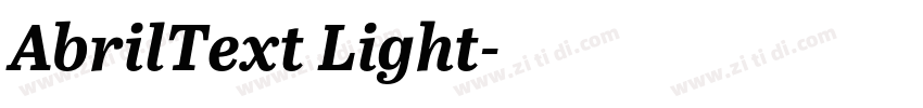 AbrilText Light字体转换
